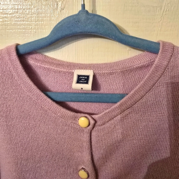 Janie and Jack Toddler Girl's Lavender Cardigan  Size 3T - Picture 3 of 3